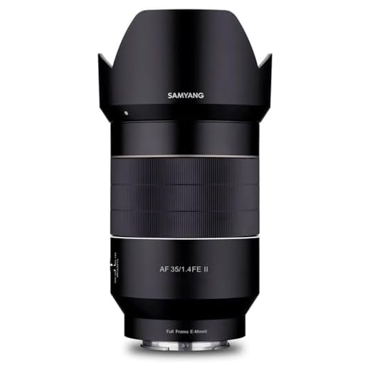 Samyang AF 35mm F1,4 II FE für Sony E – Autofokus Vollformat & APS-C Weitwinkel Objektiv Festbrennweite spiegellose , Mount Systemkameras Alu Gehäuse Wetterschutz Sony A9 A7 A1 Alpha 6000 Serie