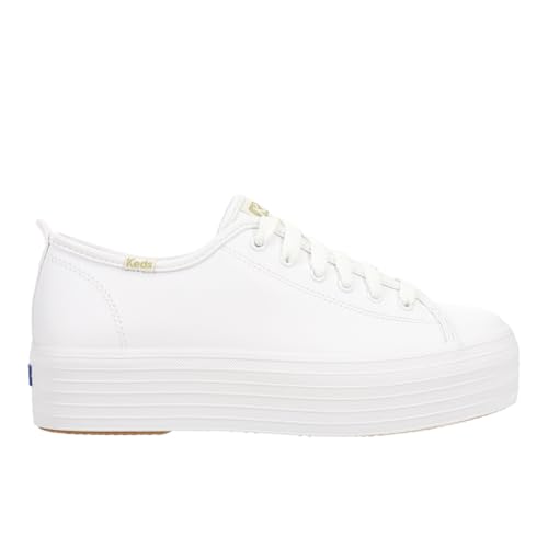 Keds Womens Triple Up Leather, White, US