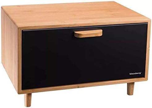 Klausberg Stainless Steel Bread Box for Kitchen, Bread bin, Bread Storage Bread Holder (White)