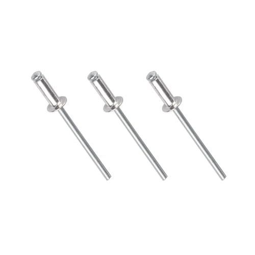Maozaa 100Pcs 3/16" x 3/8" Aluminum Blind Rivets, Pop Rivets, Silver
