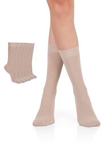 Hugh Ugoli Womens Rayon Derived from Bamboo Dress Socks, Extremely Soft, Thin, Crew Socks for Business Trouser Casual