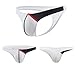 Newsywell Men's Ice Silk G-String Thong Bikinis Fashion Micro Male Low Cut Seamless Soft Briefs Pouch Underwear White Large