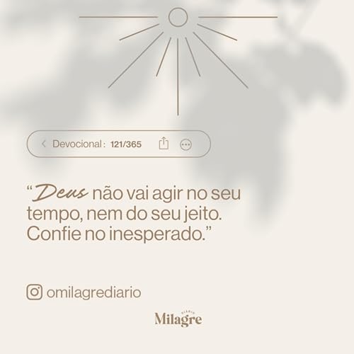 DEVOCIONAL/ORA&Ccedil;&Atilde;O DO DIA - (01 | MAIO) - FABIOLA MELO - MILAGRE DI&Aacute;RIO 121/365