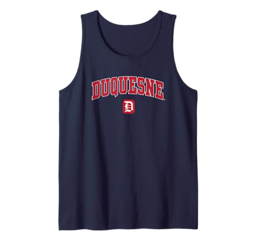 Duquesne Dukes Arch Over Navy Officially Licensed Tank Top