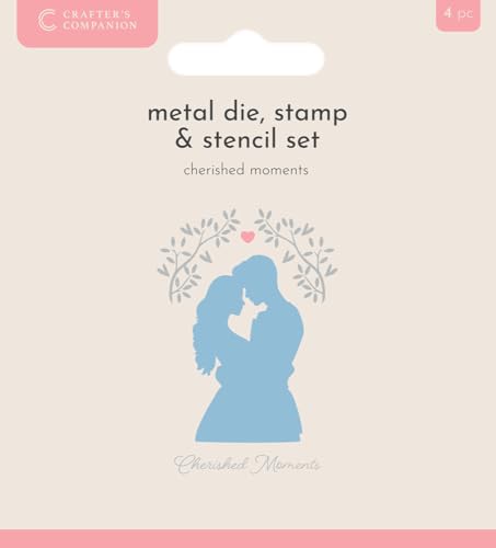 Image of Crafters Companion - Metal Die, Stamp & Stencil Set - Cherished Moments