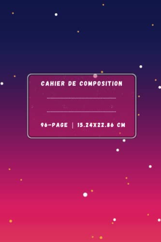 Cahier de Composition: journal en papier ligné large | Format A5 | 96 pages.