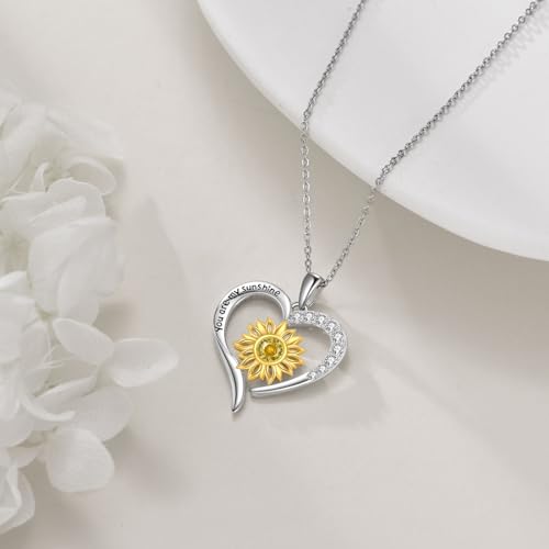 TIGER RIDER Moon Crescent Shape Rose Flower Necklace Necklace for Women Sterling Silver Poppy Mushroom Tulips Pendant Birth Month Jewelry Gifts Birthday Gifts for Women Mom Wife4