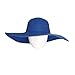 WITHMOONS Straw Hats for Women Floppy Sun Blue Hats Beach Wide Brim Oversized UPF 50 with Strap Summer Roll Up SZ90045 (Blue)