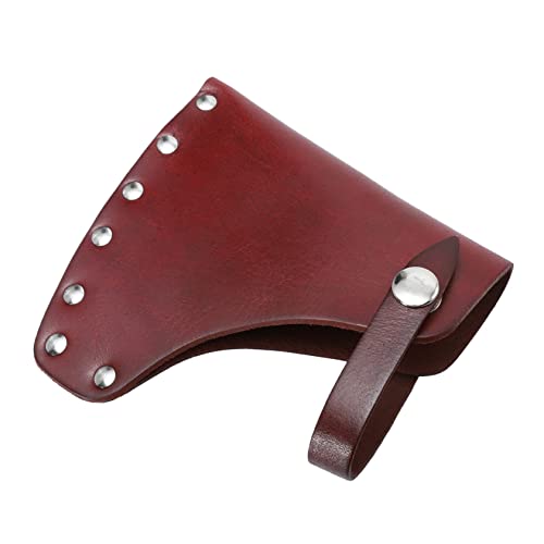 Homoyoyo 1 Pc protector de carcasa protectora de ejes doble de Cubierta de cuchillas de cabeza del protector de piel de vaca Cuero Brown