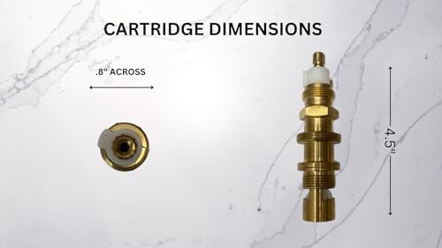 T & T Hardware Replacement Cartridge Compatible with Price Pfister 910-030 – Brass 12 Point Broach Stem for Single Handle Tub and Shower Faucets – Ceramic Disc Faucet Valve Repair Part