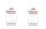 Budweiser Pint Glasses - This Buds For You Edition - Set of 2