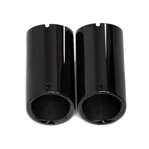 Car Exhaust Tip Compatible For BMW X7 G07 X5 G05 X6 G06 M40i M50i Exhaust Tips Muffler Stainless Steel Exhaust Tip 2019 To 2024 Nozzle(Black-2 PCS)