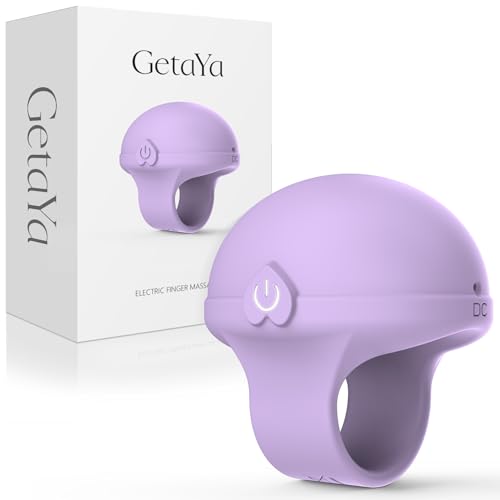 GetaYa Portable Finger Massage Ball, Waterproof Rechargeable Mini Multifunctional Massage Tool (Lavender)