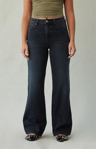 PacSun Women's Madison High Waisted Girlfriend Jeans Black3