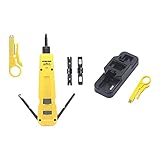 VCE Combo Keystone Punch Down Stand and Mini Wire Stripper Cutter with Punch Down Impact Tool with 110 and 66 Blades