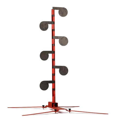 TITAN GREAT OUTDOORS Ash & Ember No-Weld Dueling Tree Kit with AR500 Steel Paddle Targets and Safety Stand, Six AR500 Steel Swing Paddles, Straight or Angled Shooting Positions, Easy Set Up - TITAN GREAT OUTDOORS
