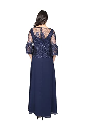 Le Bos Womens Special Occasion Mother Of The Bride Dress, Navy, 8 Us #TOP1