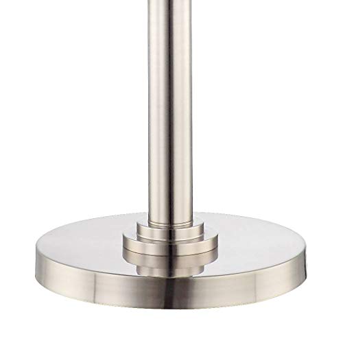Possini Euro Design Light Blaster Art Deco Torchiere Floor Lamp Led 72.5" Tall Brushed Nickel Silver Frosted White Glass Bowl Standing Pole Light For Living Room Reading House Bedroom Home #TOP4