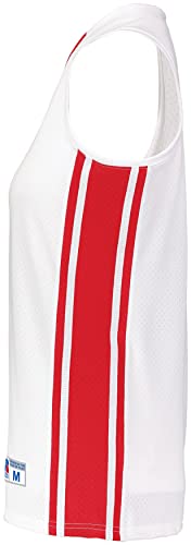 Russell Athletic Camiseta feminina de basquete Legacy Legacy, Branco/Vermelho verdadeiro, GG