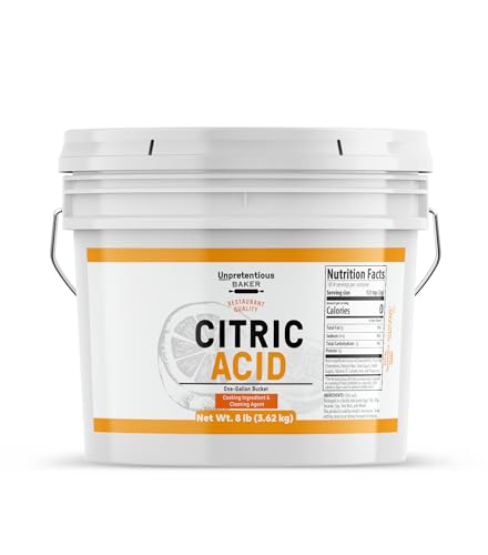 Unpretentious Citric Acid, 1 Gallon, Cooking & Cleaning, Natural & Food Safe, Chemical Free