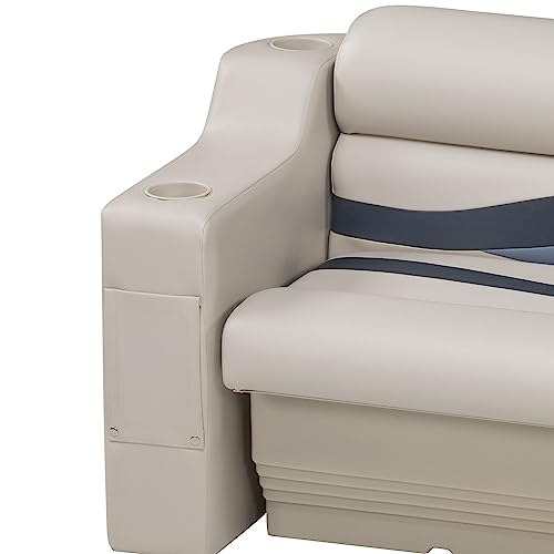 Wise 3010-804 Premier Series Pontoon Right Radius Arm Rest, Stone by Wise - Image 2