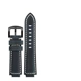 Compatibile con CASIO G-LIDE serie GBX100 GM110 GA100 G-Shock GBD-800 GMA-B800 Ga800 cinturino in pelle retrò da uomo(Blue-Black)