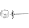 Adabele 100pcs Hypoallergenic Stud Earring Posts Sterling Silver Plated 3mm Small Cup Glue in Settings 100pcs Earnut Backs for DIY Earrings Jewelry Making CF219-3 #5