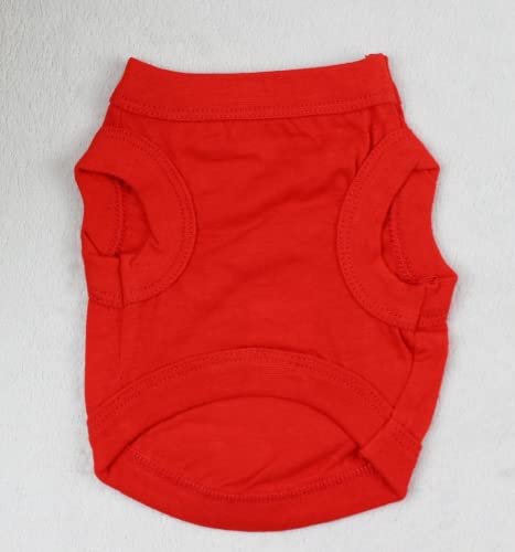 Alroman Dogs Shirts Red Vest Clothing For Dogs Cats Medium Dog Vacation Shirt Female Dog Clothing Puppy Summer Clothes Girl Cotton Summer Shirt Small Dog Cat Pet Clothes Vest T-Shirt Apparel #TOP1