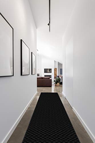 Garland Rug Medallion Area Rug, 2-Feet By 12-Feet, Black #TOP4