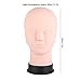 Silicone Mannequin Head, Soft Massage Makeup Practice Head Model Cosmetology Training Eyelash Extensions Head for Wig Hat Display Eyebrow
