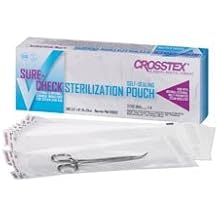 Crosstex SCXS2 Sure-Check Sterilization Pouches, 3.5" x 5.25" Size Pack of 2000