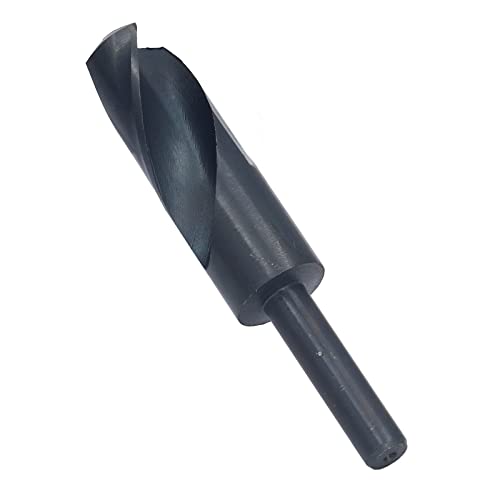 Image of Ausla Reduced Shank Drill Bit HSS Twist Drill Bit 27.5mm 1 2in Shank 118 Degree Point Black Finish for Metal Drilling on Iron Aluminum Copper Stainless Steel