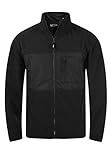 Indicode Birch Herren Fleecejacke Sweatjacke Jacke mit Stehkragen, Größe:L, Farbe:Black (999)
