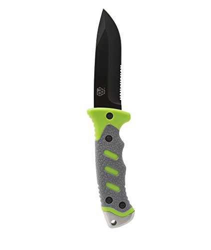 Boundary 92737 Outdoor Survival Knife With Fixed 4.5-Inch Partially Serrated 420 Stainless Blade And Sheath, Survival Tools #TOP11