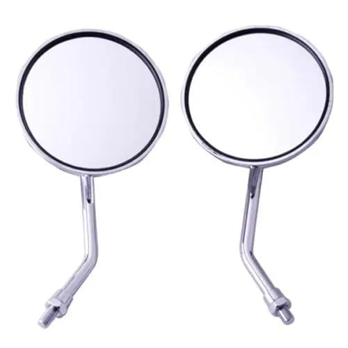Espejos retrovisores redondos cromados de 10mm para motos clásicas CB y Goldwing