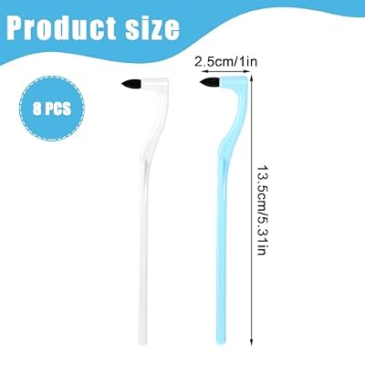 8 Pcs Tooth Stain Eraser Tartar Polisher Stain Removers Dental Plaque Tartar Eraser Plaque Tool Professional Dental Picks Cleaning Professional Tools Teeth Cleaning Kit for Oral Care White and Blue