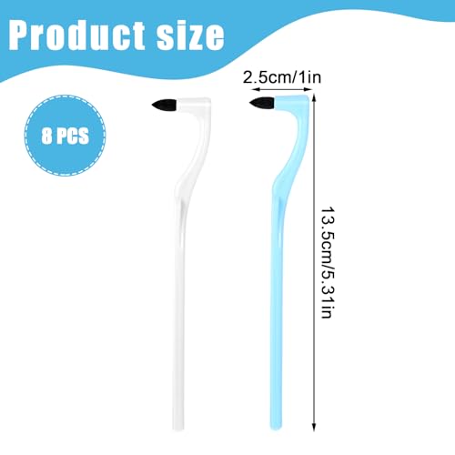Image of 8 Pcs Tooth Stain Eraser Tartar Polisher Stain Removers Dental Plaque Tartar Eraser Plaque Tool Professional Dental Picks Cleaning Professional Tools Teeth Cleaning Kit for Oral Care White and Blue