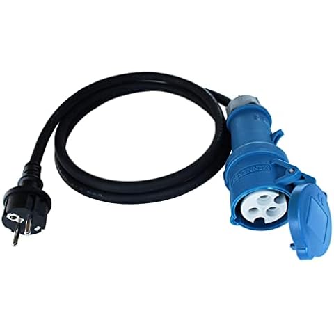 CEE ADAPTER Schuko Stecker MENNEKES Kupplung 230V Camping Boot 3x2,5mm² H07RN-F 16A 1,5m Cover