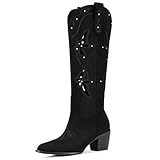 Dixhills Western Cowboy Boots for Women - Black Cutout...
