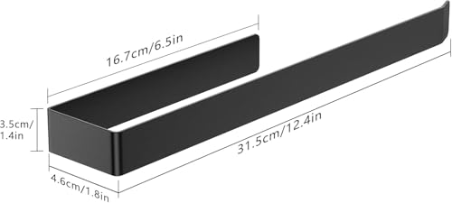 Miniatura 3 de Aikzik Toalleros De Baño Sin Taladro, Colgador Toalla Baño, Toallero Adhesivo Baño, Aleación De Aluminio Macizo, Práctico Accesorios Baño, Negro 32 Cm