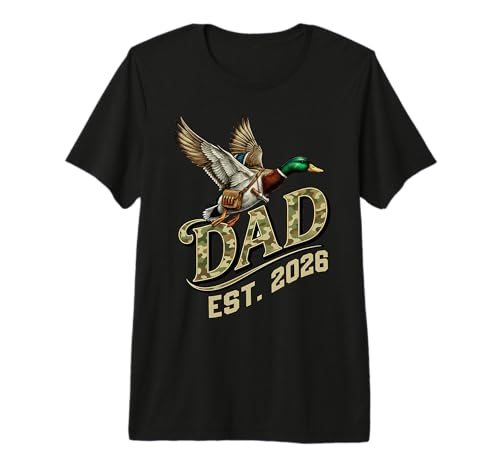 Dad EST 2026 Camo Duck Hunting Promoted to Dad Father's Day Premium Tri-Blend T-Shirt