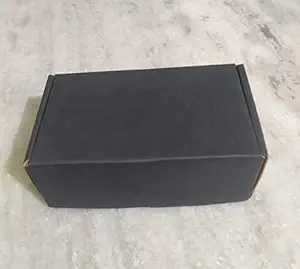 JIA INDUSTRIES 3 Ply Corrugated Packaging Boxes Size 6x4x2 inch box (Pack of 25) - Black