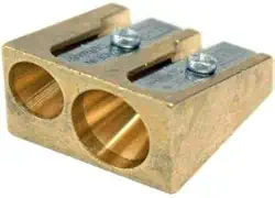 Apontador de lápis Mobius + Ruppert (M+R) Brass Artists - escolha entre 4 formatos! Feito na Alemanha - o melhor do mundo! (603 - cunha dupla)