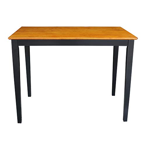 International Concepts Solid Wood Dining Table, Black/Cherry #TOP1