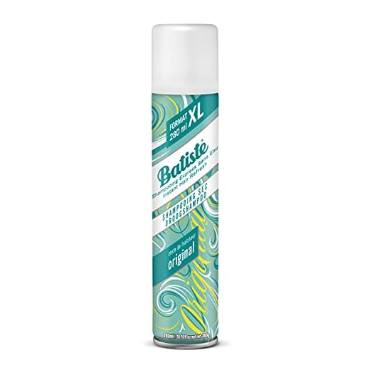 Batiste Shampooing Sec, Original, Rafraichit les Cheveux et Apporte du Volume, Absorbe Excès de Sebum, Sans Rinçage, 280ml
