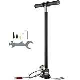 VEVOR PCP-Handpumpe, 4-stufig, 30 MPa 4500 PSI Hochdruck-PCP-Luftgewehr-Füllbügelpumpe mit Öl-Feuchtigkeitsfilter-Manometer, Edelstahl für Luftgewehre, Tauchflaschen, Paintball-Füllreifen