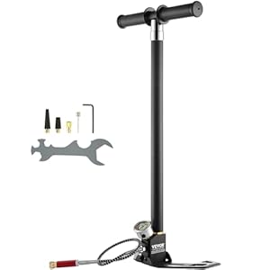 VEVOR PCP-handpomp, 4-traps, 30 MPa, 4500 psi, hogedruk-PCP-luchtgeweer, vulbeugelpomp met olie-vochtfilter-manometer, roestvrij staal, voor luchtgeweren, duikflessen, paintball-vulbanden