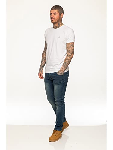 Jean skinny homme Kruze bleu clair stretch slim en taille W42 L32