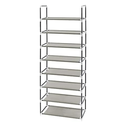 eSituro 8 Tiers Shoe Rack Tall Shoe Racks Shelves Standing Storage Organizer for 40 Pairs Shoes Cover