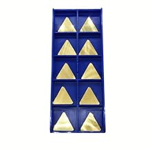 GBJ 1" Shank R8 Face Milling Cutter Arbor End Mill Tool Holders withTPKN1603PDSKR Triangle Inserts Carbide Inserts Indexable Milling Inserts 10pcs TPKN1603PDSKRYellow